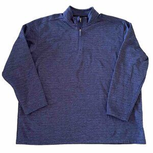 C.E. Schmidt Workwear Shirt Men's Size 2XL XXL Blue Long Sleeve 1/4 Zip Pullover